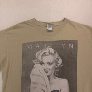 Marilyn Monroe Short Sleeve Crew Neck T-Shirt Womens Size Large L Green